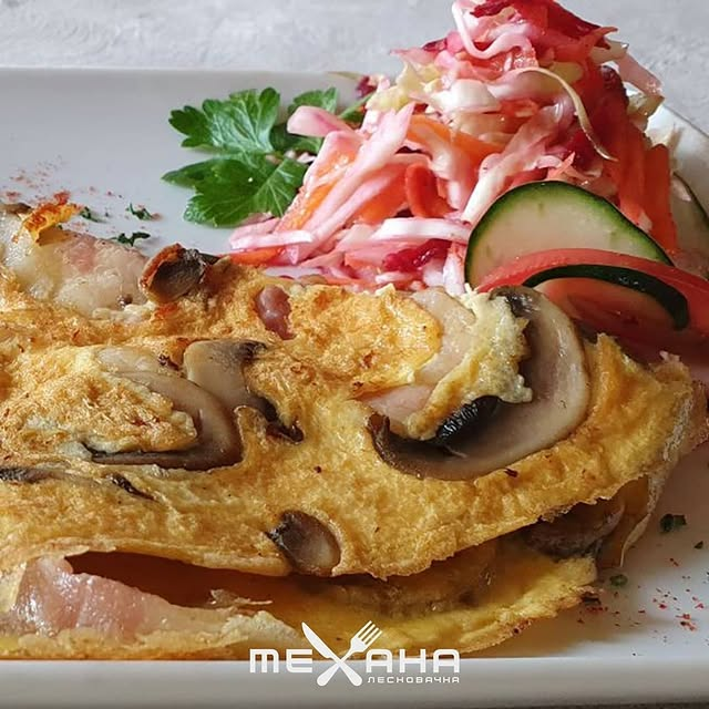 Omlet sa Pečurkama i Slaninom